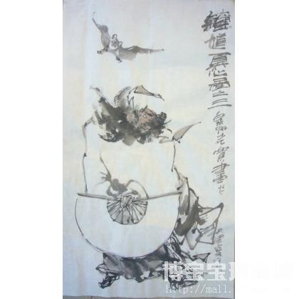 钟馗百态之三 写意人物画 贾子兴作品 类别: 写意人物画